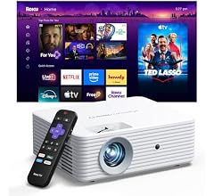 ELEPHAS Roku TV Smart Projector