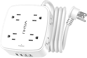 YISHU 6Ft Surge Protector Power